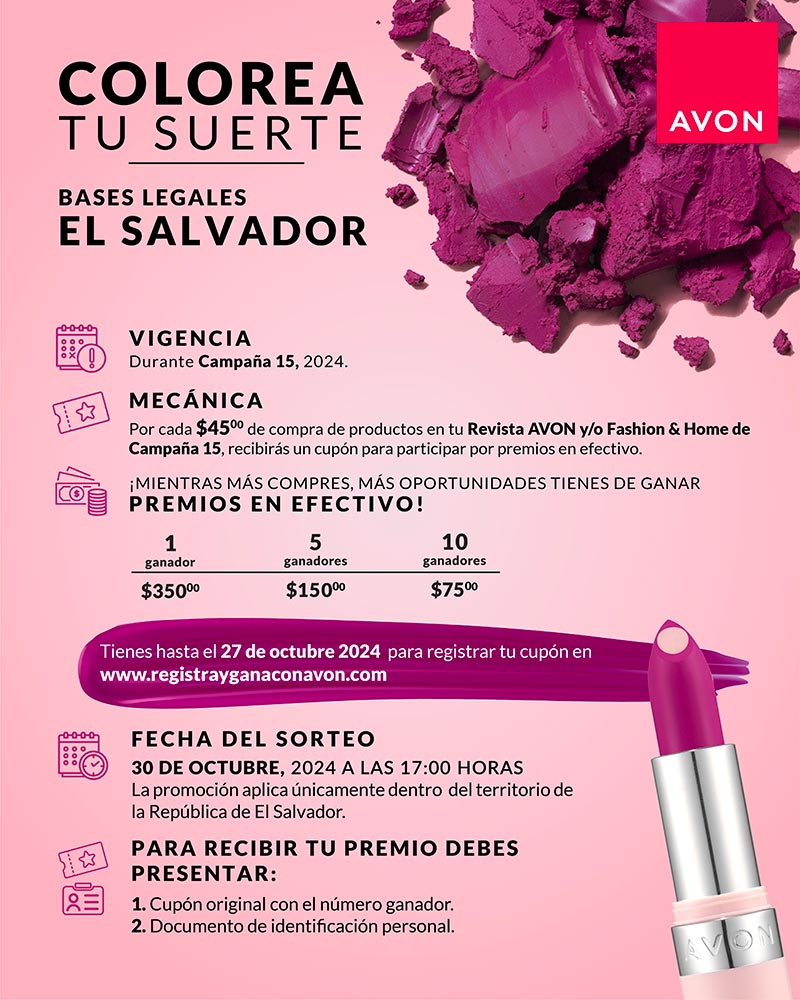 Colorea tu Suerte con Avon