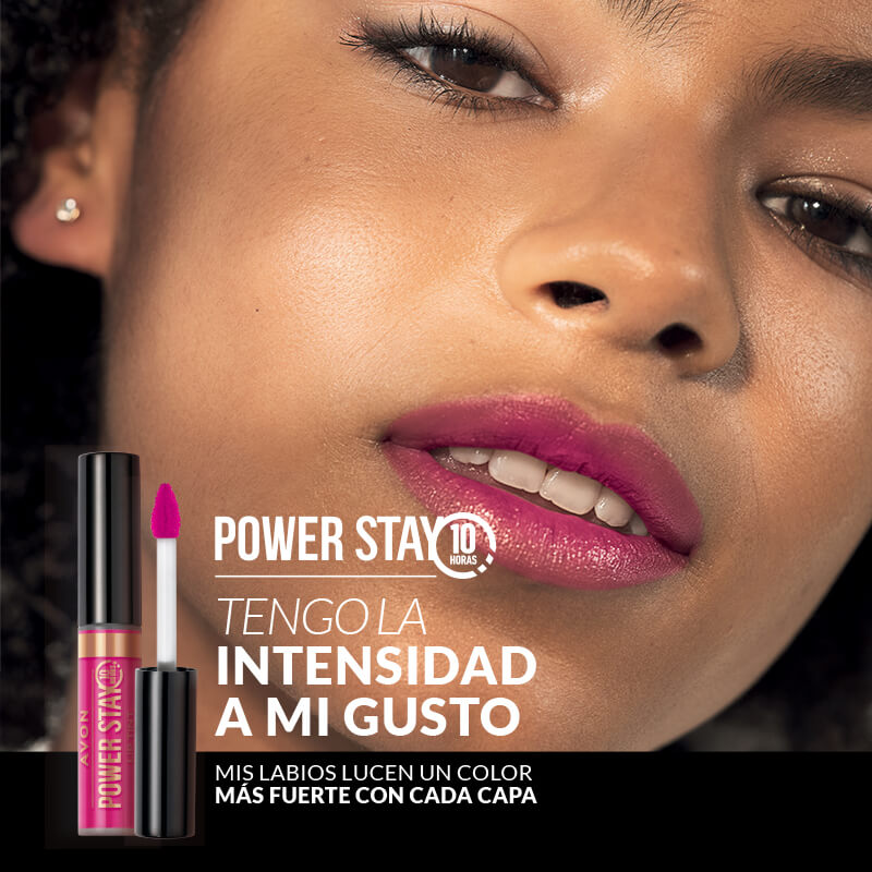 Maquillaje Power Stay, tengo la intensidad a mi gusto.